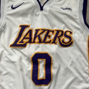 Nike Los Angeles LAKERS KYLE KUZMA #0 Basketball Swingman NBA‎ Jersey Mens L